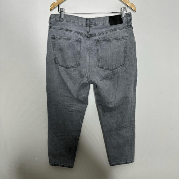 EVERLANE THE 90'S CHEEKY JEAN Gray ORGANIC COTTON high rise womens 30 CROP - Picture 7 of 10